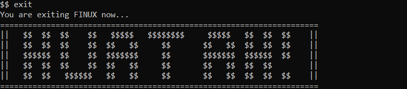 exit example output